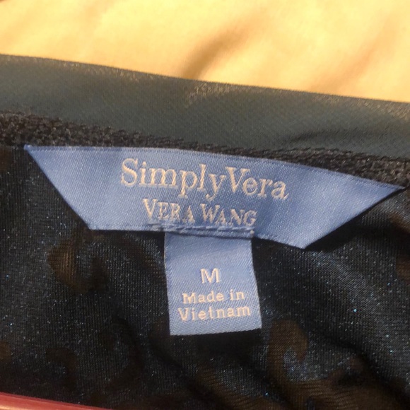 VERA WANG jaquard Blue velvet cut out top - Picture 7 of 8